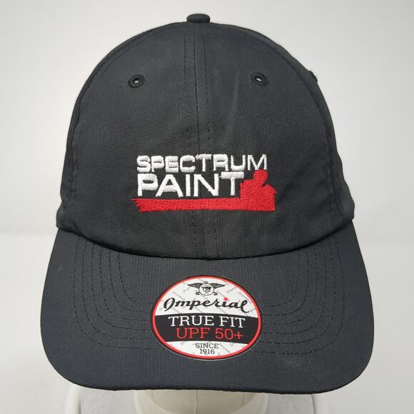 Spectrum Paint Strapback Baseball Cap Black One Size Adjustable 6 Panel Imperial - Picture 2 of 9